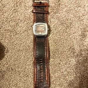 Men’s Vintage Fossil leather watch